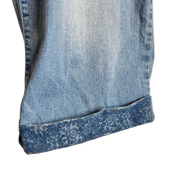 Gloria Vanderbilt Womens Denim Pedal Pushers Size 24W All Around Slimming Bling - Picture 3 of 8